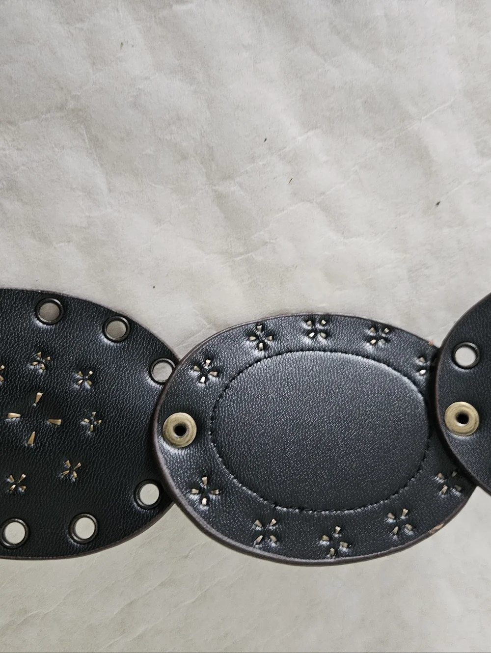 Western Belt Animal Hair Insets Rhinestones